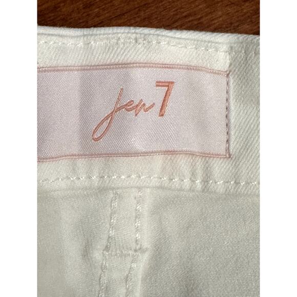 Jen7 Women's Plus Mid Rise Frayed Hem Cream Jean Shorts 16 NWT - Picture 8 of 9